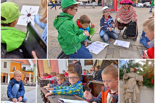Vzdělávací program "Putování od bludného kamene aneb České Budějovice gotické".Foto J. Sajtlová.