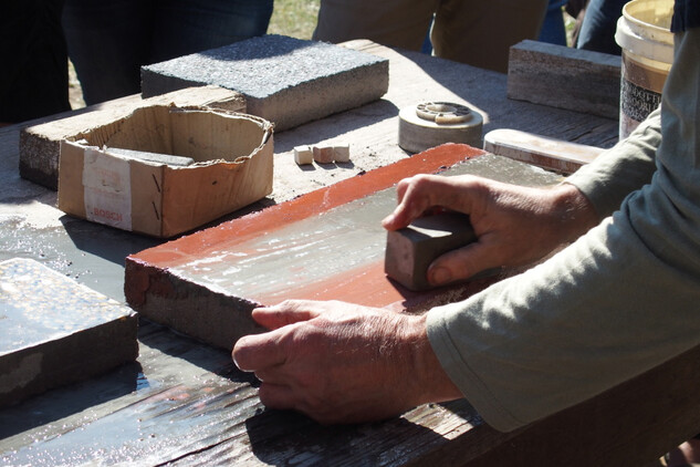 Jemné dobrušování teraca