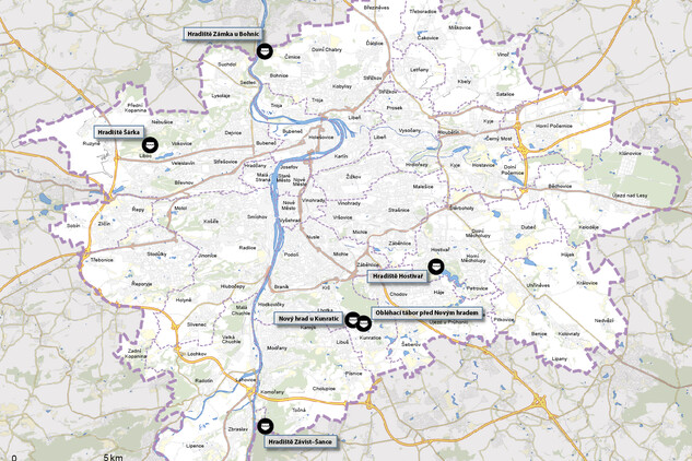 Ohrožené archeologické lokality v Praze, stav 2019