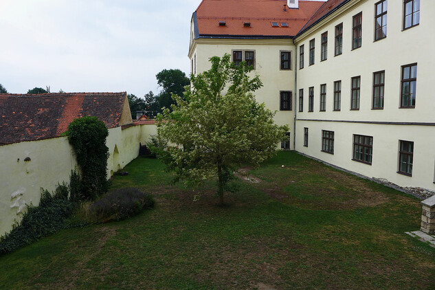 Zahrada bývalého jezuitského gymnázia v Telči