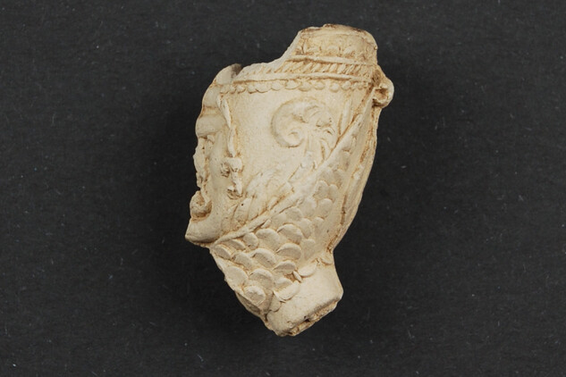 Fragment hliněné dýmky v Grabštejnské expozici