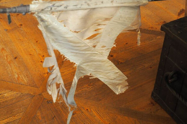 Prapor před restaurováním